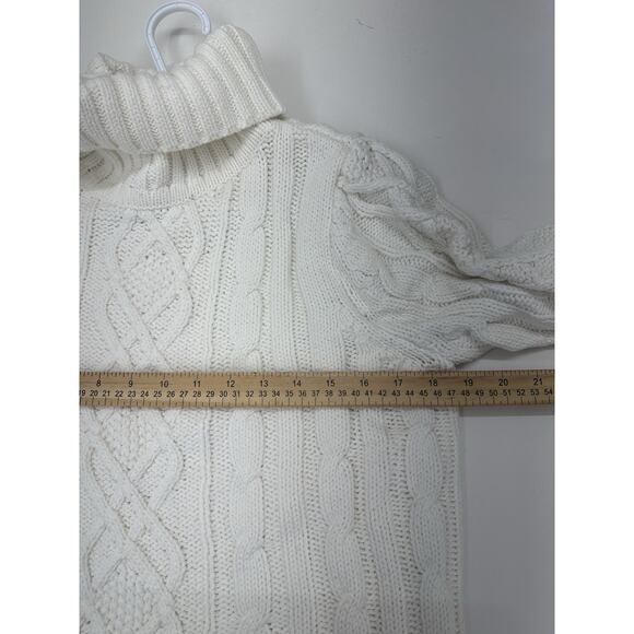 Donna Salyer Fabulous Furs Faux Womens Sweater Size XL White Knit Turtleneck - Picture 7 of 11